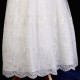 Girls Ivory Floral Lace Dress with Baby Blue Satin Sash