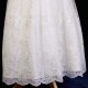 Girls Ivory Floral Lace Dress with Baby Pink Satin Sash