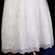 Girls Ivory Floral Lace Dress with Black Satin Sash