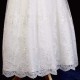 Girls Ivory Floral Lace Dress with Gold Satin Sash