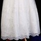 Girls Ivory Floral Lace Dress with Mint Satin Sash