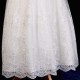 Girls Ivory Floral Lace Dress with Royal Blue Satin Sash