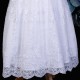 Girls White Floral Lace Dress with Antique Pink Satin Sash