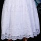 Girls White Floral Lace Dress with Apricot Spice Satin Sash