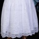 Girls White Floral Lace Dress with Baby Pink Satin Sash