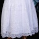 Girls White Floral Lace Dress with Bottle Satin Sash