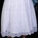 Girls White Floral Lace Dress with Brown Satin Sash