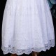 Girls White Floral Lace Dress with Champagne Satin Sash