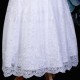 Girls White Floral Lace Dress with Gold Satin Sash