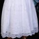 Girls White Floral Lace Dress with Hunter Satin Sash