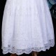 Girls White Floral Lace Dress with Jade Satin Sash