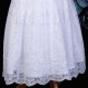 Girls White Floral Lace Dress with Mink Taupe Satin Sash