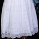 Girls White Floral Lace Dress with Orange Satin Sash