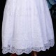 Girls White Floral Lace Dress with Pale Pink Satin Sash