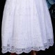 Girls White Floral Lace Dress with Royal Blue Satin Sash