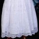 Girls White Floral Lace Dress with Wine Satin Sash