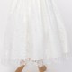 Girls Ivory Fringe Lace Dress with Flower Sash