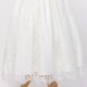 Girls Ivory Fringe Lace Dress with Apricot Spice Satin Sash