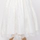 Girls Ivory Fringe Lace Dress with Orange Satin Sash