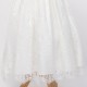 Girls Ivory Fringe Lace Dress with Sage Green Satin Sash