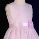 Girls Pink Fringe Lace Dress with Ivory Satin Sash