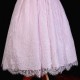 Girls Pink Fringe Lace Dress with Ivory Satin Sash