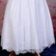 Girls White Fringe Lace Dress with Flower Sash
