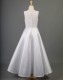 White A-line Satin Communion Dress - Cameo by Millie Grace