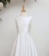 White Satin A-line Communion Dress - Cassie by Millie Grace
