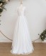 White Glitter Tulle Communion Train Dress - Charley by Millie Grace