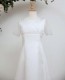 White Empire Mikado Communion Dress - Charmaine by Millie Grace