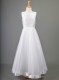 White Brocade & Tulle Communion Dress - Cheryl by Millie Grace