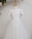 White Leaf Tulle Communion Dress - Clover by Millie Grace