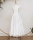 White Rose Tulle Communion Dress - Connie by Millie Grace