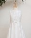 White Lace & Satin Communion Dress - Coralie by Millie Grace