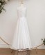 White Lace & Satin Communion Dress - Coralie by Millie Grace