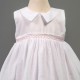 Baby Girls White & Pink Cotton Dress - Davina by Millie Grace