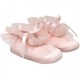 Baby Girls Pink Frilly Organza Soft Satin Shoes