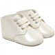 Baby Boys Ivory Matt Lace Up Boot Style Shoes