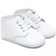 Baby Boys White Matt Lace Up Boot Style Shoes