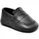 Baby Boys Black Matt Quilted Slip on Loafers