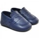 Baby Boys Navy Matt Quilted Slip on Loafers