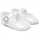 Baby Girls White Pearl Pearlescent Buckle Shoes