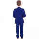 Boys Electric Blue 5 Piece Slim Fit Suit