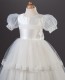 Girls Vintage Lace Organza Dress - Evie by Busy B's Bridals