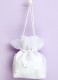 Girls White Applique Flower Dolly Bag - Fiona P214 by Peridot