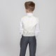 Boys Grey & Ivory 6 Piece Slim Fit Suit