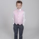 Boys Grey & Pink 6 Piece Slim Fit Suit