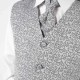Boys Navy & Grey Swirl 6 Piece Slim Fit Suit