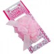 Baby Girls Pink Lace Headband with Flower, Bow & Bead Motif